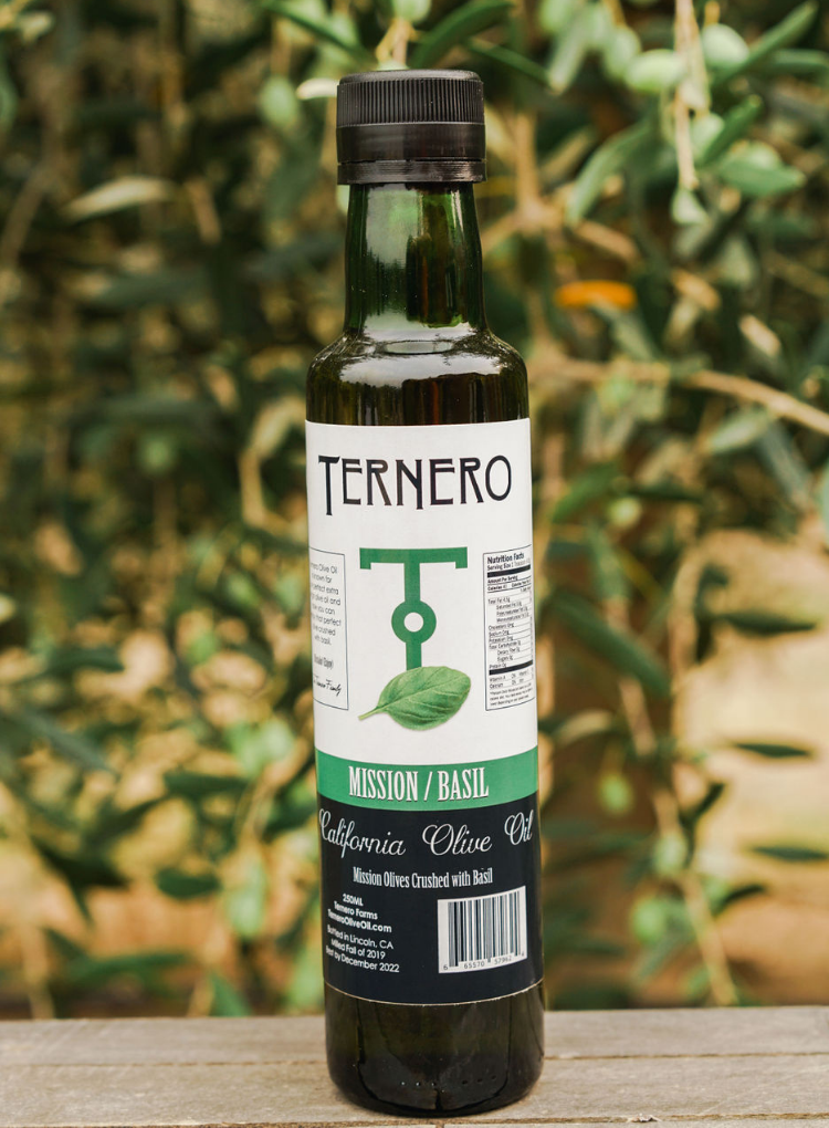 Extra Virgin Olive Oil - Mission/Basil Blend