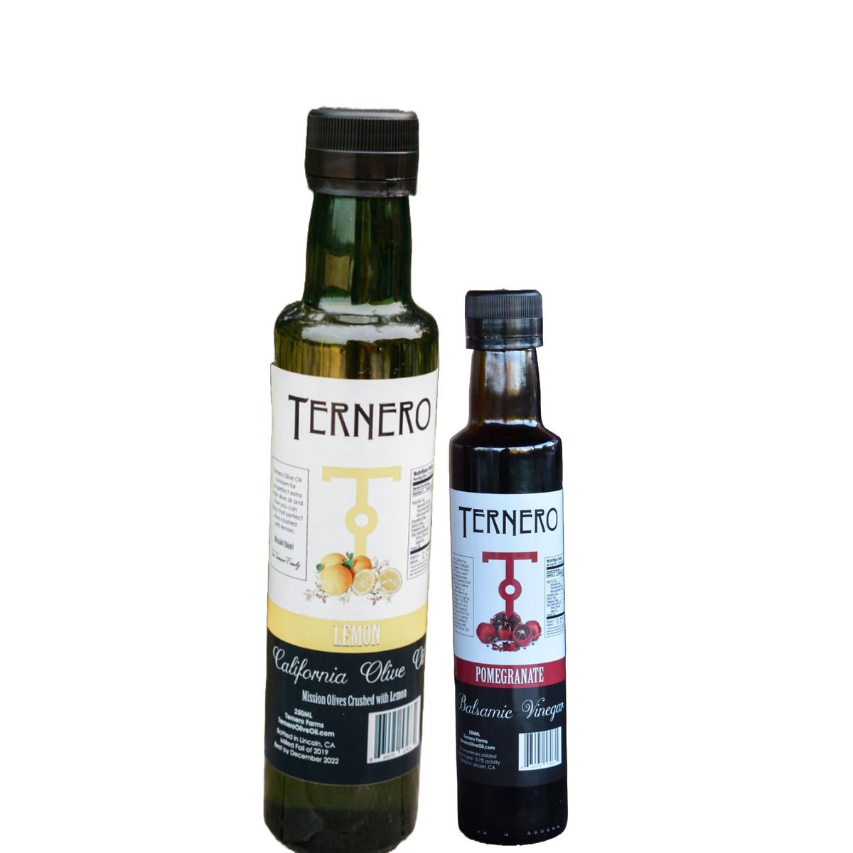 Ternero Lemon Olive Oil (250 ml) and Pomegranate Balsamic Vinegar (250 ml) Combo Pack