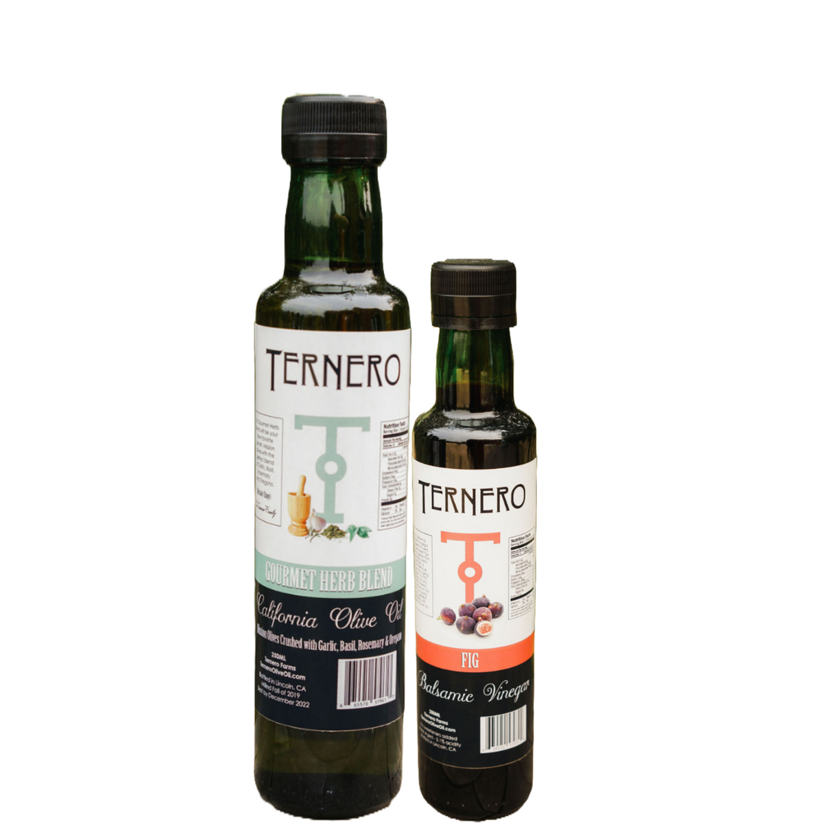 Ternero Gourmet Herb Blend (250 ml) and Fig Balsamic Vinegar (250 ml) Combo Pack